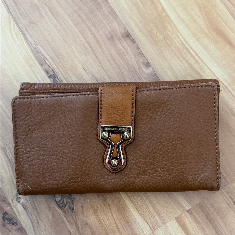 Michael Kors Tan Leather Clutch